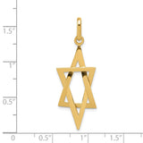 14k Elongated Star of David Pendant K3796