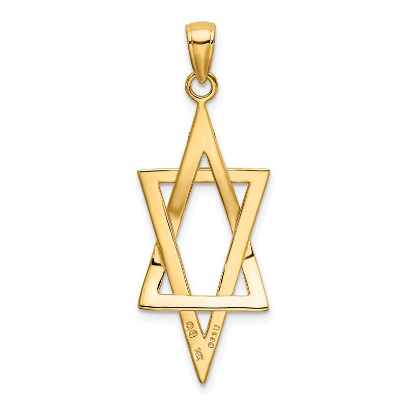14k Elongated Star of David Pendant K3796