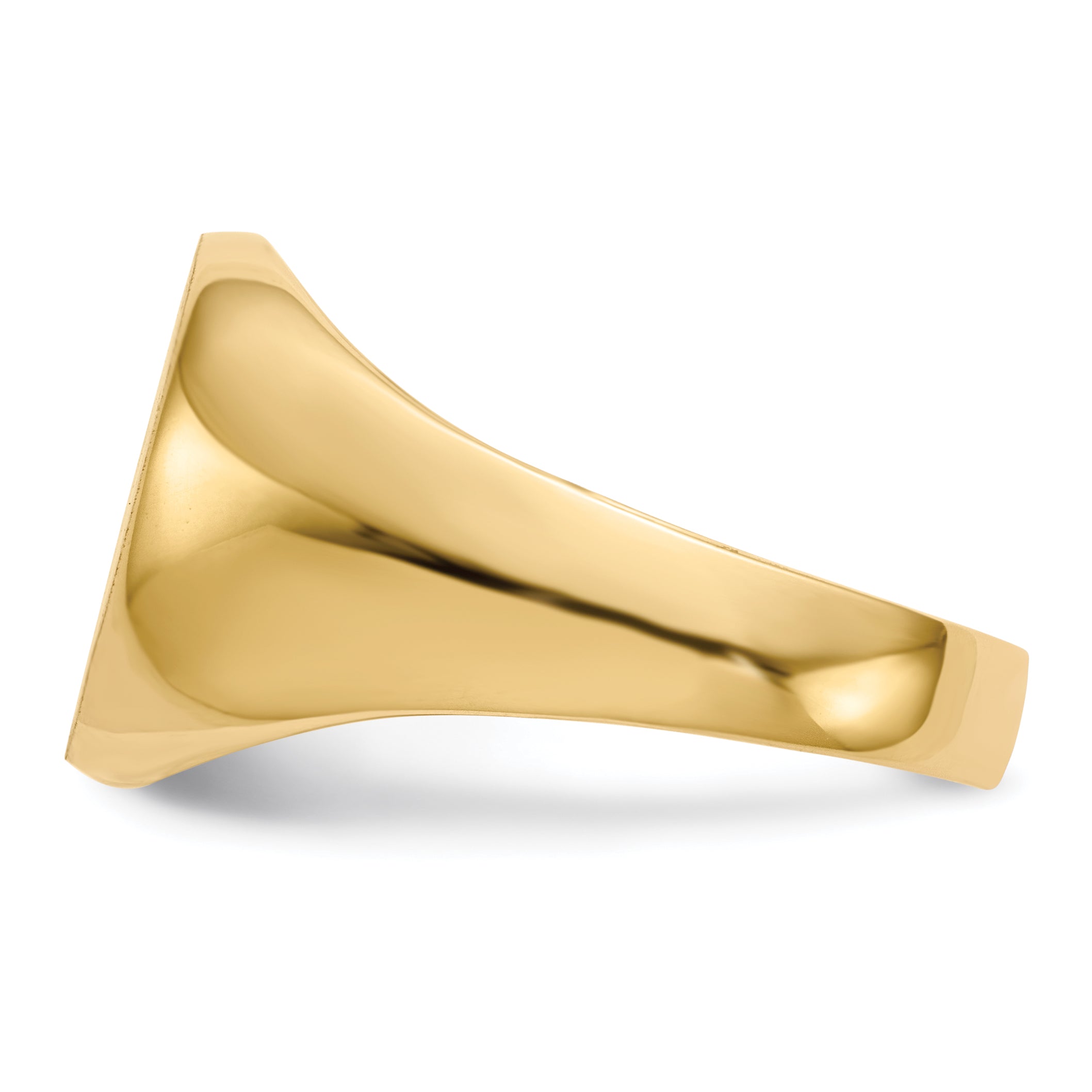 14k 12.0x14.5mm Open Back Mens Signet Ring RS131