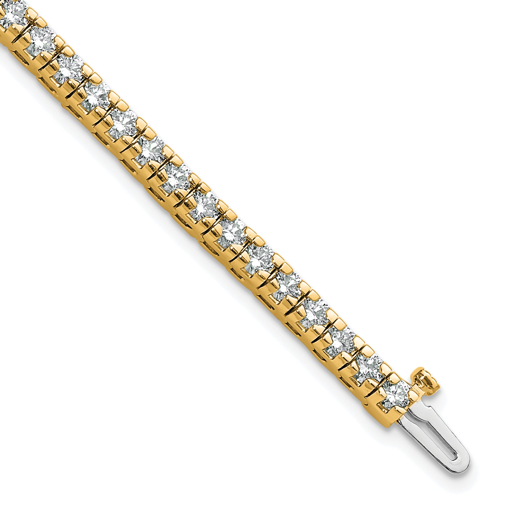 14k Complete 4.65 carat Round A Diamond 4-prong 7 inch Tennis Bracelet X734A