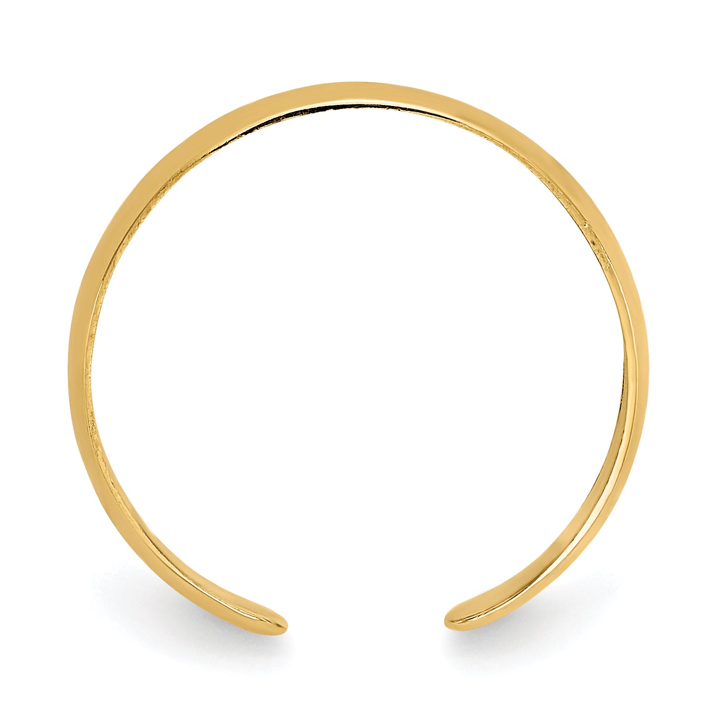 14k High Polished 2.5mm Band Toe Ring C2098