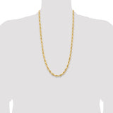 14K 18 inch 7mm Semi Solid Rope with Lobster Clasp Chain BC194