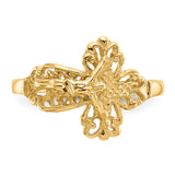 14K Diamond-cut Crucifix Ring K3970