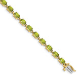 14k Complete 6x4mm Oval Amethyst 7 inch Bracelet BM4500