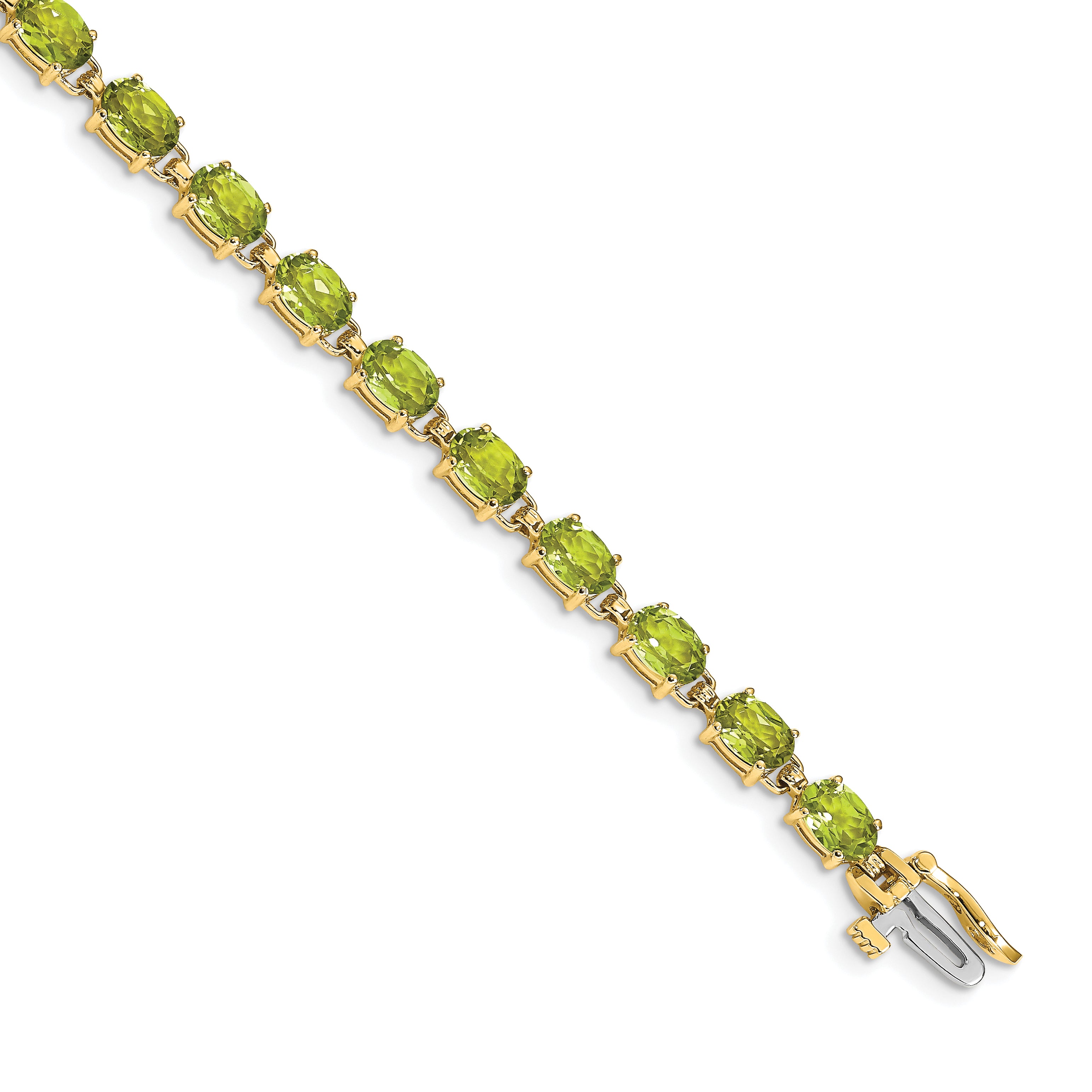 14k Complete 6x4mm Oval Amethyst 7 inch Bracelet BM4500