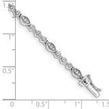 14k White Gold Complete 1/2 carat Diamond Fancy Link 7 inch Bracelet BM4621