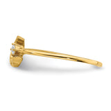 14K CZ Moon Ring K6421