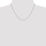 14K White Gold 14 inch .8mm Diamond-cut Cable with Lobster Clasp Chain PEN192L