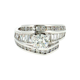 14K White Gold 1.78 CTW Custom Diamond Engagement Ring (Size 6.25)