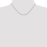 14K  White Gold 14 inch 1.1mm Ropa with Spring Ring Clasp Chain WRPA020