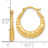 14K Polished Hoop Earrings TF1242