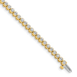 14k Complete 3.06 carat Round A Diamond 2-prong 7 inch Tennis Bracelet X2898A