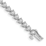 14k White Gold Complete 2 carat Diamond Illusion Setting 7 inch Tennis Bracelet BM4656