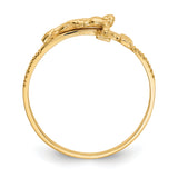 14K Polished Crucifix Ring K5725