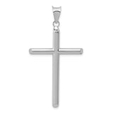 14k White Gold Hollow Cross Pendant K3714