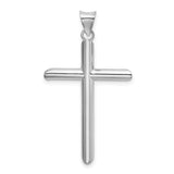 14k White Gold Hollow Cross Pendant K3714