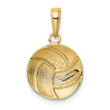14K Polished Domed Volleyball Pendant K5433