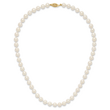 14k 6-7mm White Near-Round Freshwater Cultured Pearl 16 inch Necklace WPN060