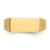 14k 15.0x7.0mm Open Back Mens Signet Ring C1527