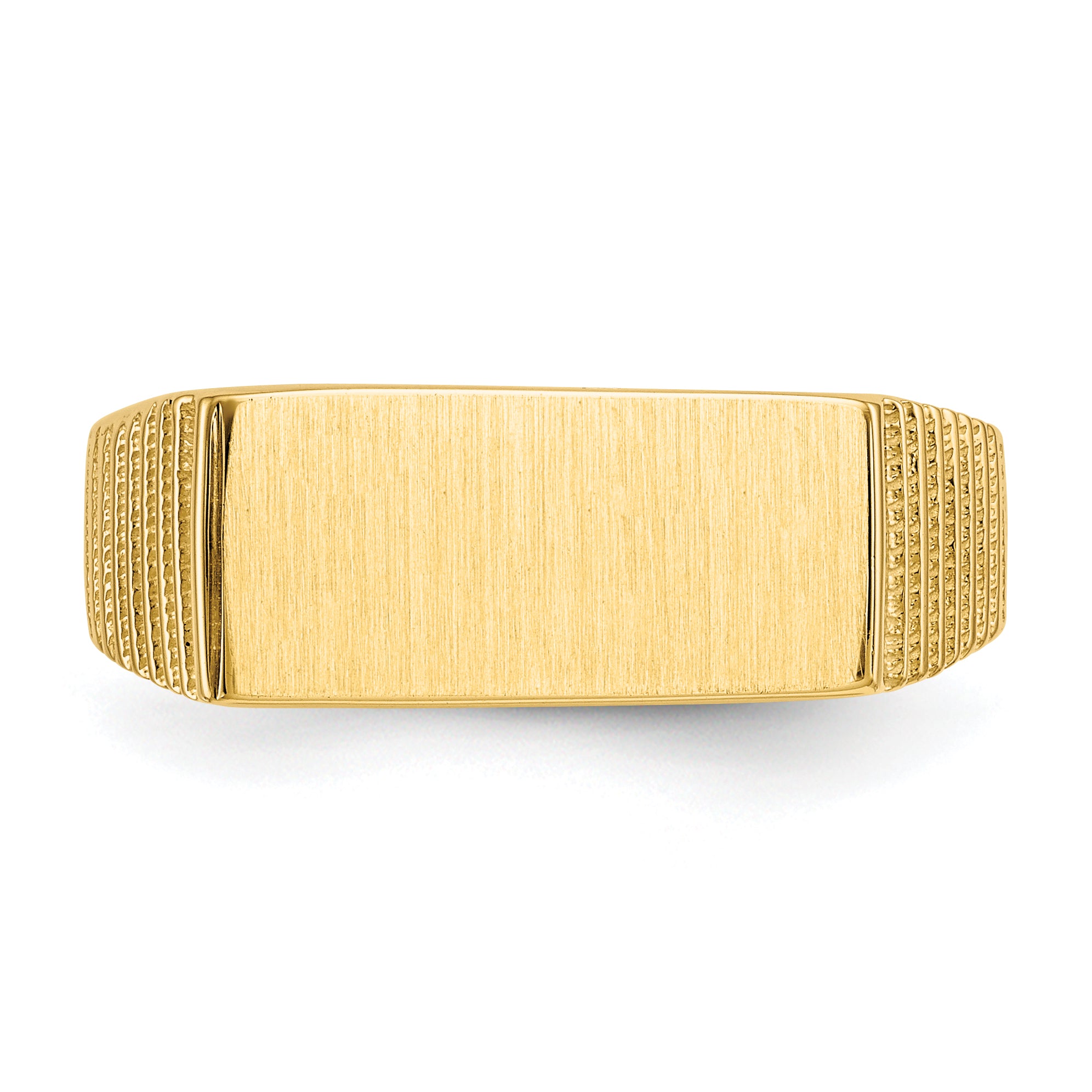 14k 15.0x7.0mm Open Back Mens Signet Ring C1527