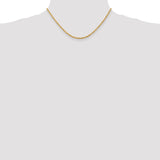 14K 26 Inch 2.75mm Diamond-cut Quadruple Rope Lobster Clasp Chain QTR021