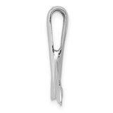 14k White Gold Whale Tail Slide K340