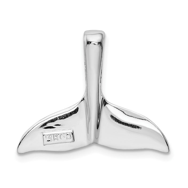 14k White Gold Whale Tail Slide K340