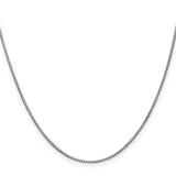 14K White Gold 14 inch 1mm Box with Lobster Clasp Chain WLB100