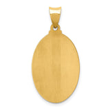14k Polished and Satin Hollow St Jude Thaddeus Medal Oval Pendant XR1351