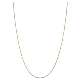 14K 26 inch .9mm Diamond-cut Round Open Link Cable with Lobster Clasp Chain PEN326