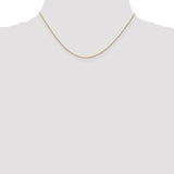 14K 26 inch .9mm Diamond-cut Round Open Link Cable with Lobster Clasp Chain PEN326