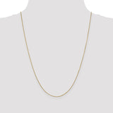 14K 26 inch .9mm Diamond-cut Round Open Link Cable with Lobster Clasp Chain PEN326