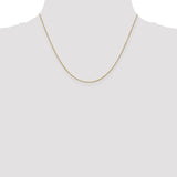 14K 26 inch .9mm Diamond-cut Round Open Link Cable with Lobster Clasp Chain PEN326