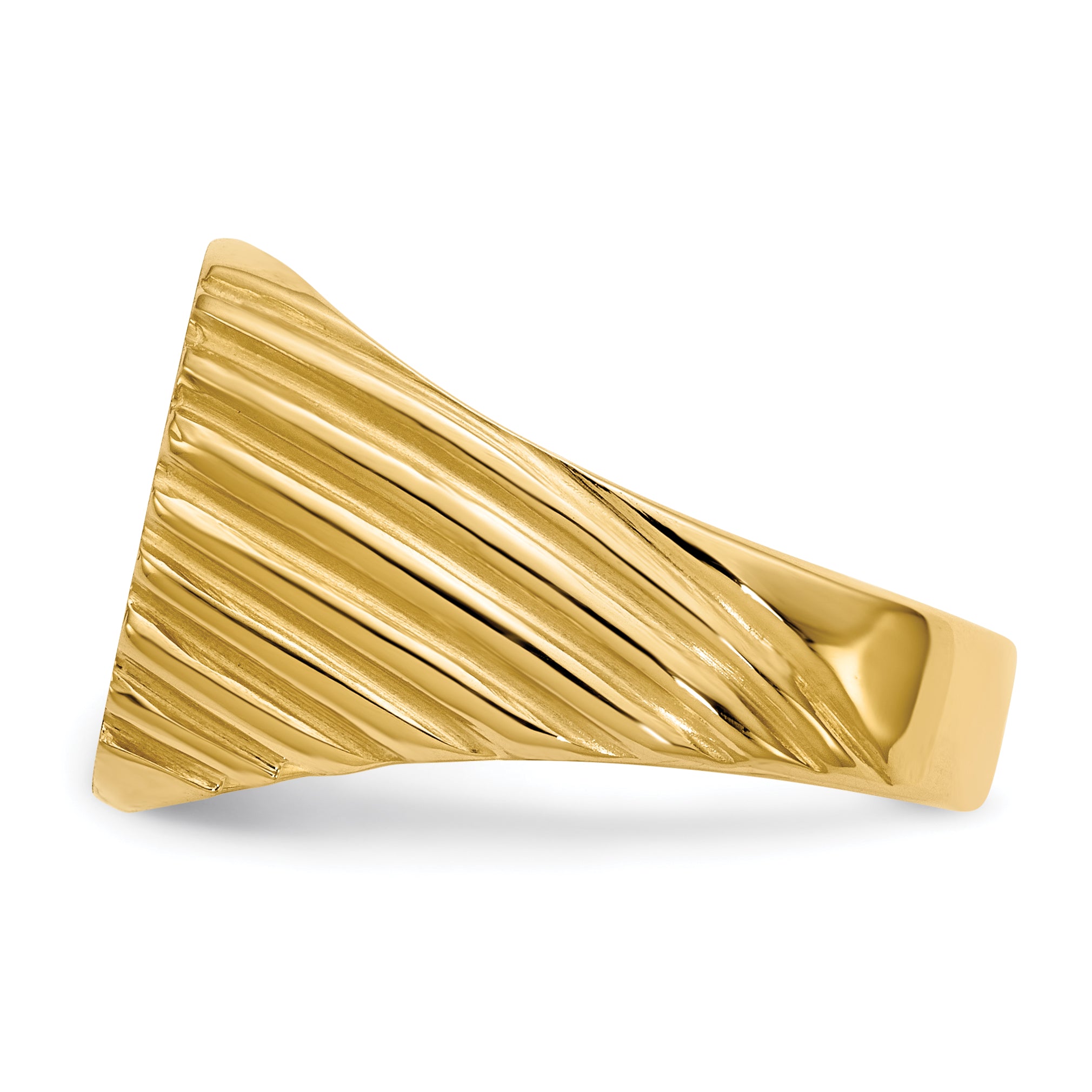 14k 13.5x13.5 Open Back Mens Signet Ring RS324