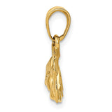 14k Polished Open-Backed Comedy/Tragedy Pendant K4945