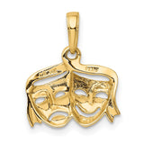 14k Polished Open-Backed Comedy/Tragedy Pendant K4945