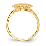 14k 9.0x11.5mm Open Back Signet Ring RS193