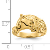 14K Polished Horse Head Ring K5781