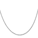 14K White Gold 10 Inch 1.85mm Diamond-cut Quadruple Rope Lobster Clasp Chain WQT014