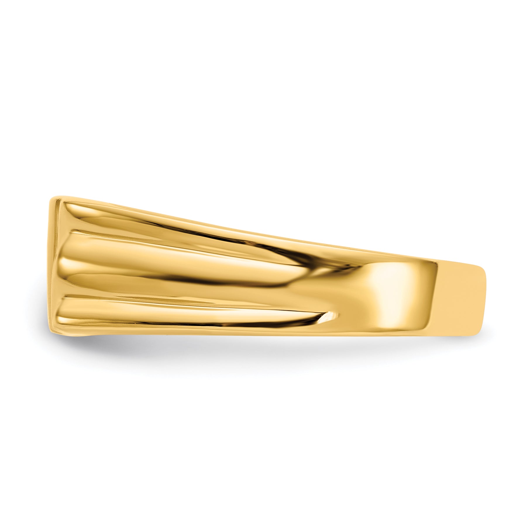 14k 12.0 x 6.0mm Open Back Signet Ring CH190