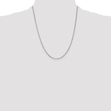 14K White Gold 14 inch 1mm Box with Lobster Clasp Chain WLB100