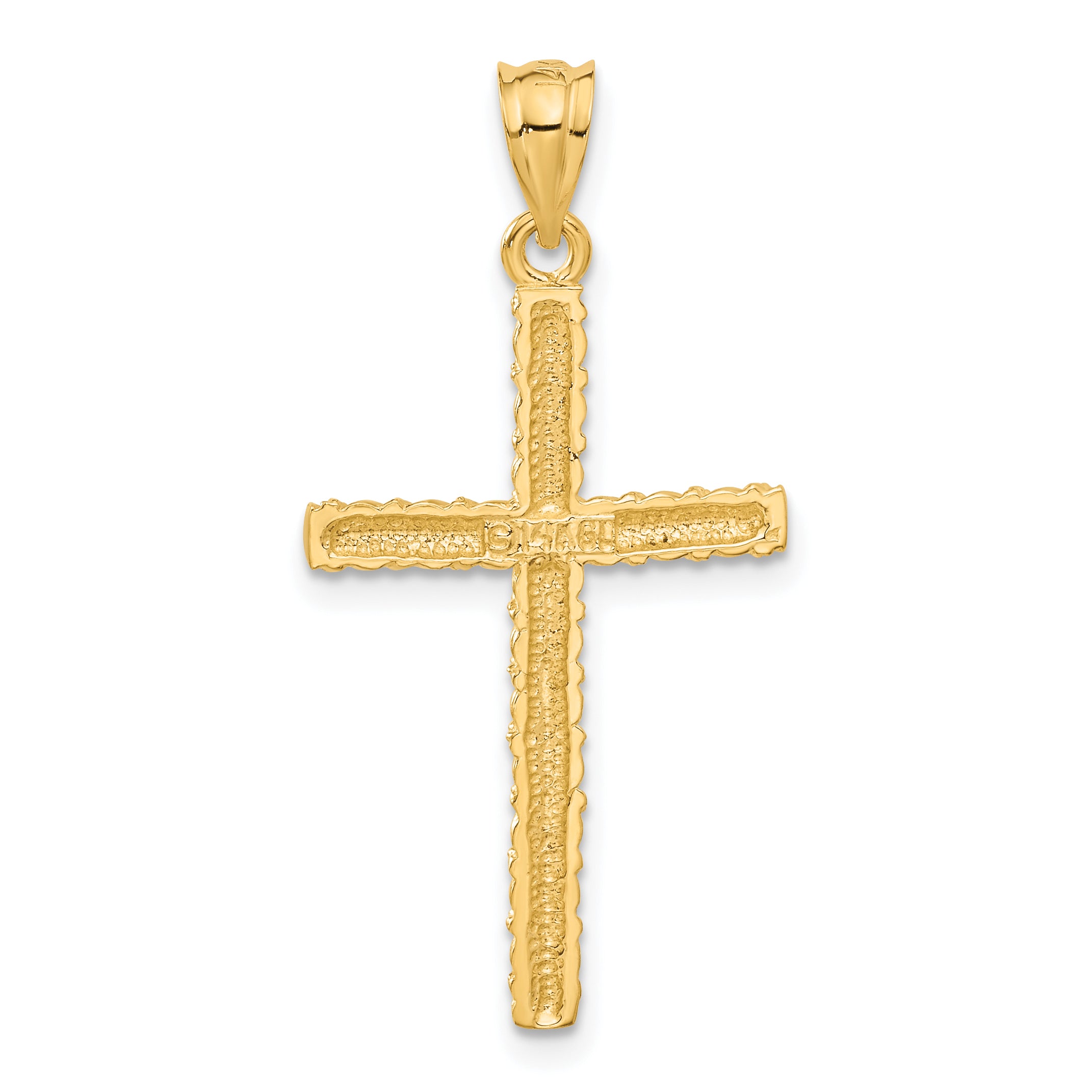 14K Twisted Cross Pendant C187