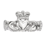 14k White Gold Polished Claddagh Ring K5934