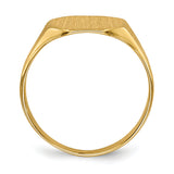 14k 11.0x9.0mm Closed Back Signet Ring RS343
