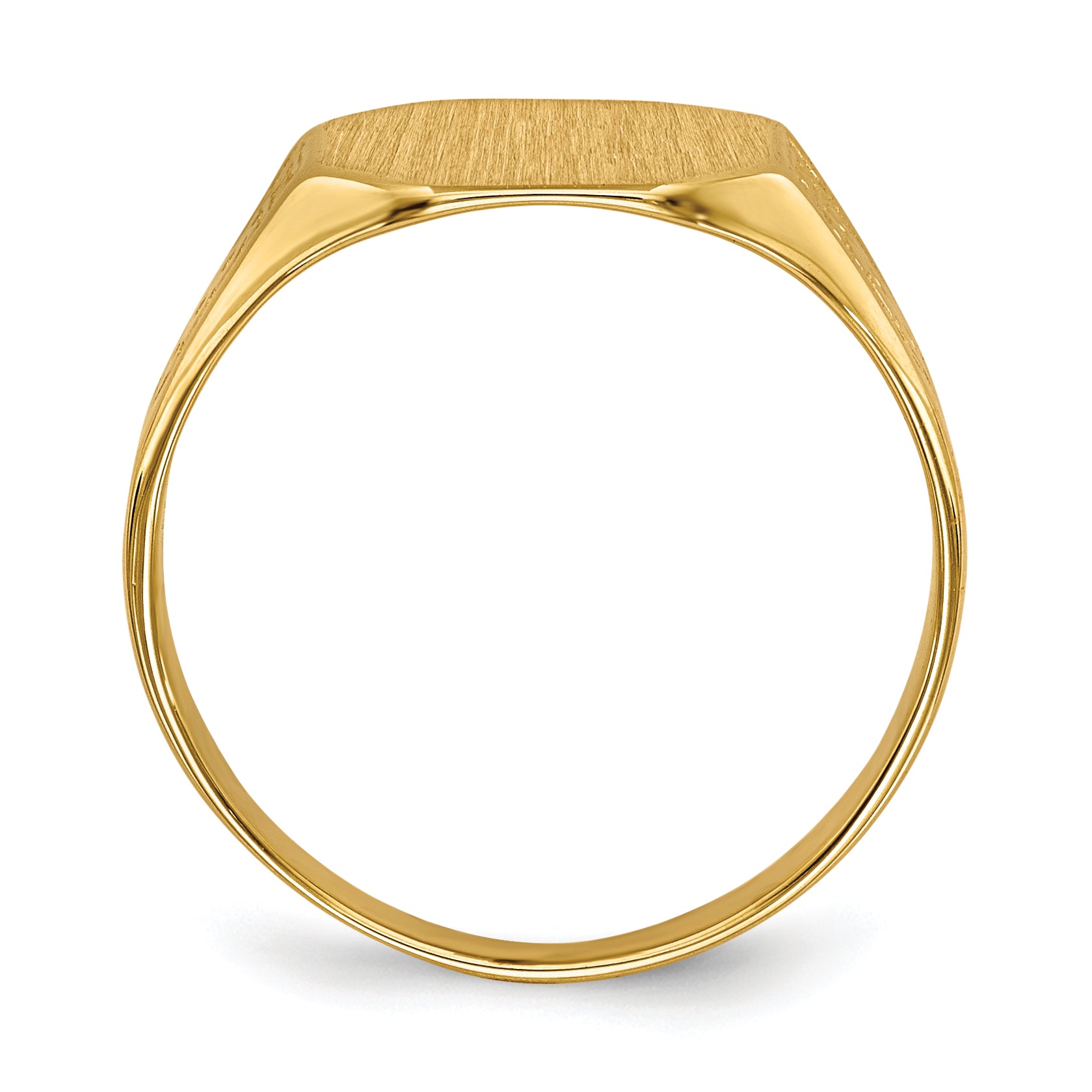 14k 11.0x9.0mm Closed Back Signet Ring RS343