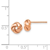 14k Rose Gold 8mm Polished Love Knot Post Earrings TL943R