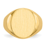 14k 14.0 x18.0mm Open Back Mens Signet Ring RS135