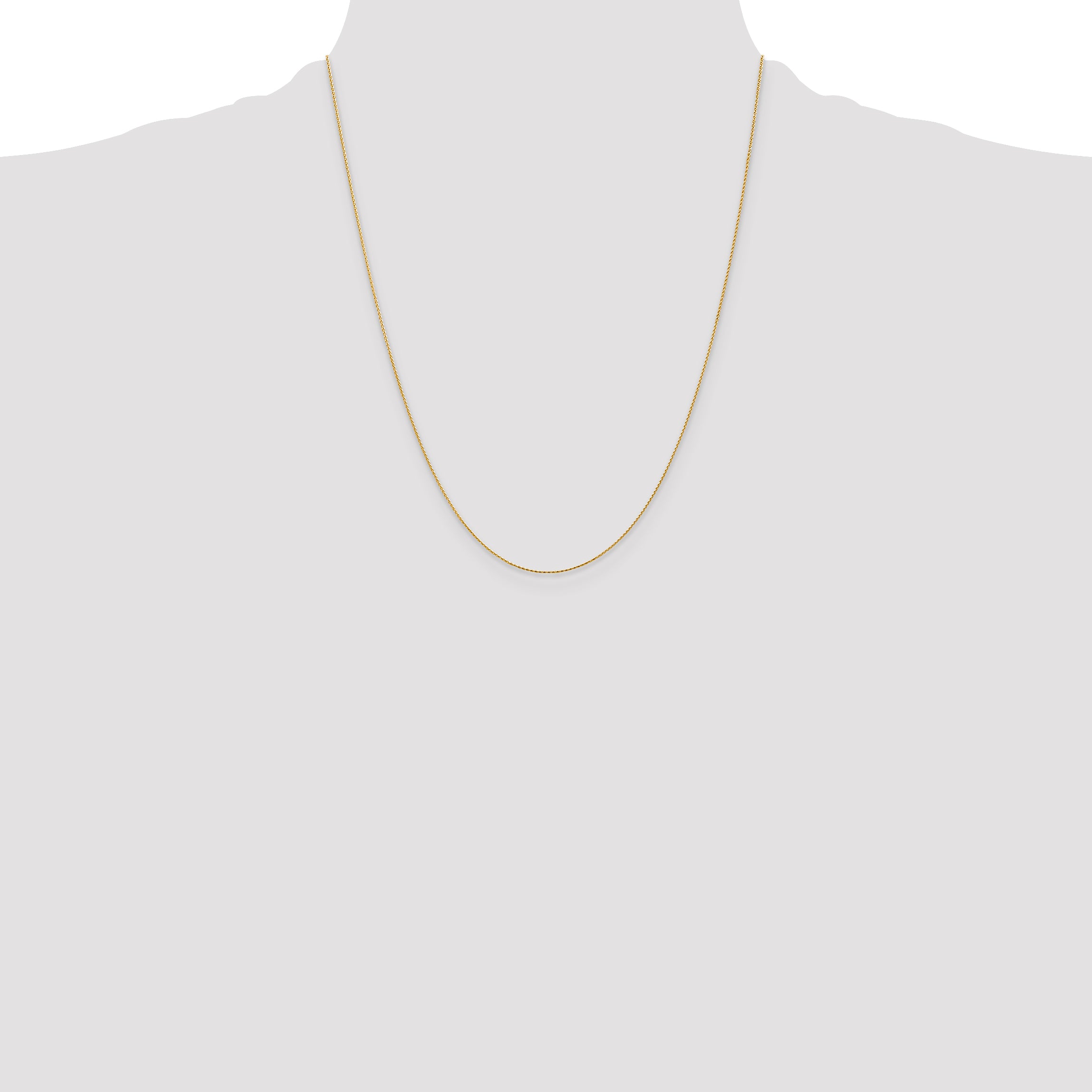14K 10 inch .8mm Diamond-cut Parisian Wheat with Lobster Clasp Anklet PEN274