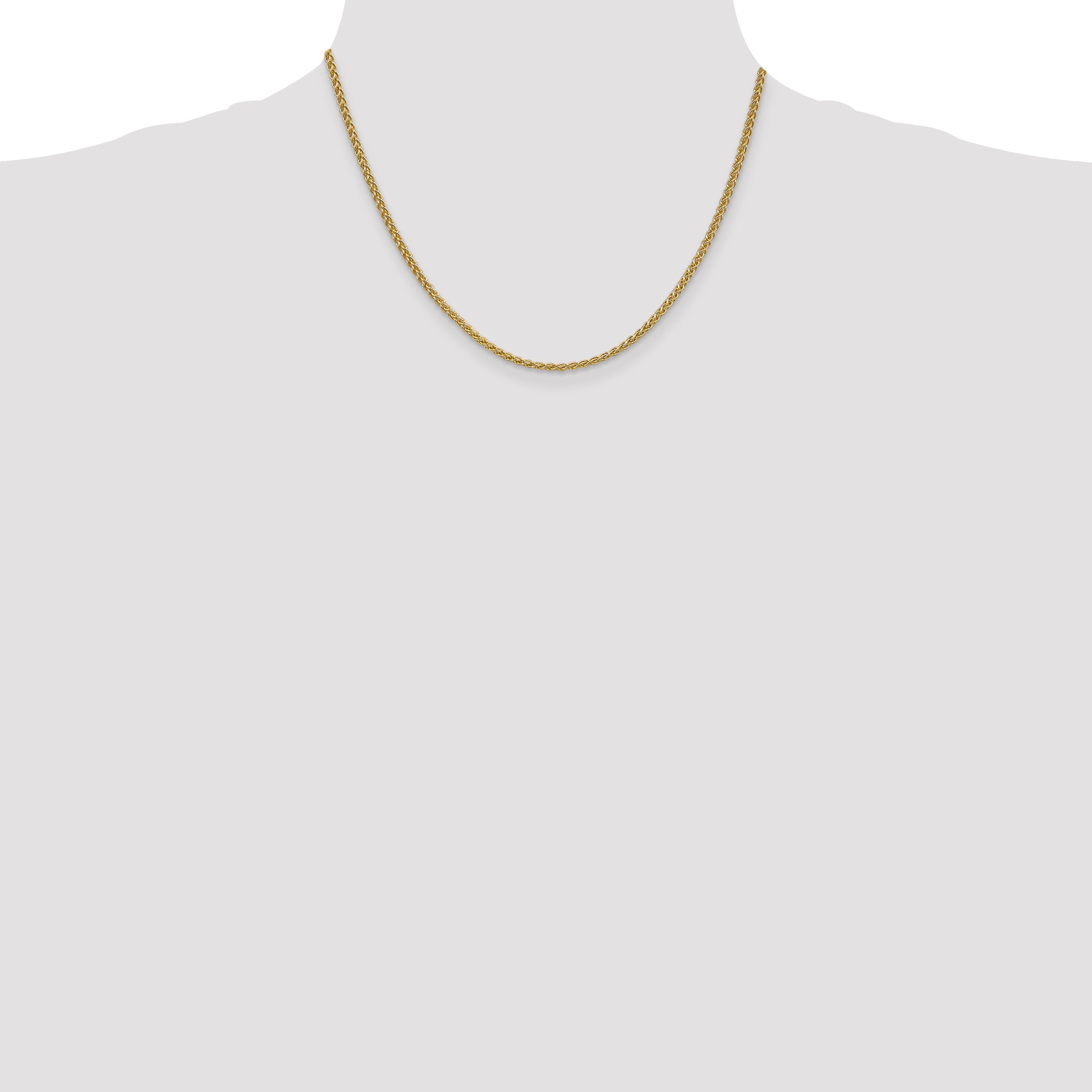14K 14 inch 2.1mm Spiga with Lobster Clasp Chain PEN13