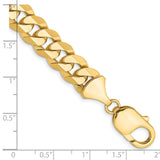 14K 26 inch 9.5mm Flat Beveled Curb with Lobster Clasp Chain FBU250